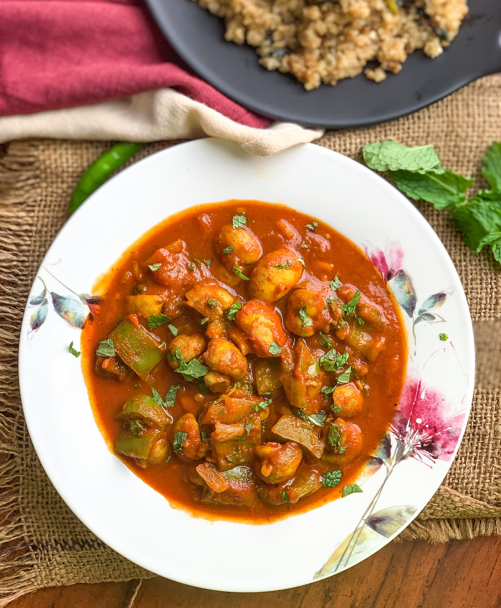 Onion Mushroom Curry